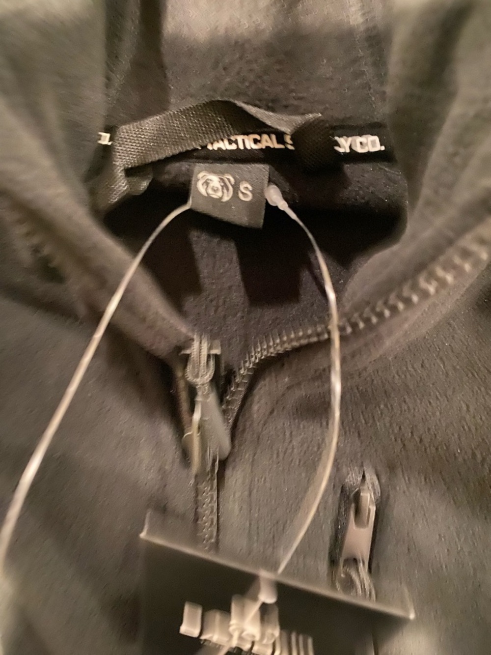 Black Tactical Fleece Hooded Field Jacket - Picture 2 of 3